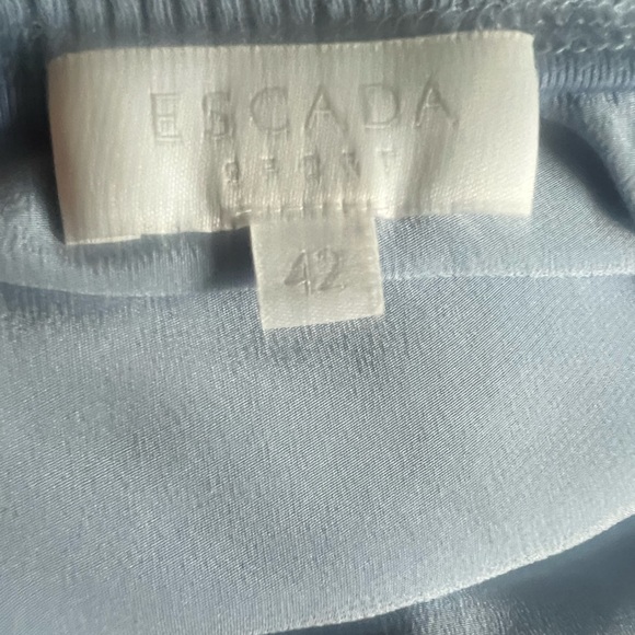 Escada Sport Light Blue Short Sleeve Blouse size 12 Vintage - Picture 3 of 3